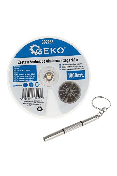 GEKO SET SURUBURI CEASORNICAR SI OPTICA CU SURUBELNITA INCLUSA 1000 PIESE