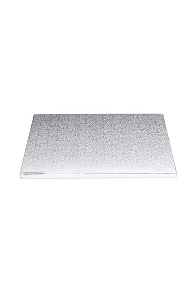 Generic KITCHENCRAFT Sweetly Does It Square Cake Drum, 30cm, Silver, Labelled