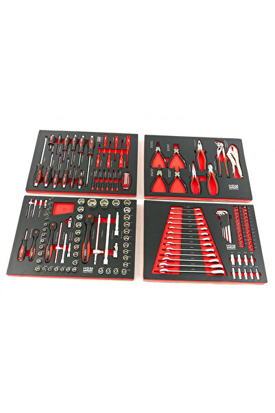 HBM Machines HBM PROFESSIONAL TOOL CABINET WITH 7 DRAWERS, 154 PARTS, 4 CARBON MODULES – PREMIUM, NETHERLANDS