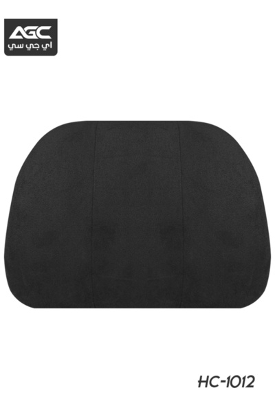 AGC Memory Foam Car Headrest Cushion for Neck and Head Support Adjustable Strap HC-1012 Black