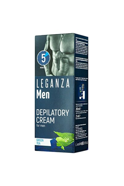 LEGANZA Cremă depilatoare cu ceai verde 5 minute pentru bărbați 200 ml