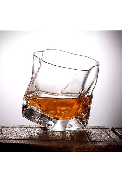 Generic QDDSP Wine glass Whiskey Wine Glass Creative Beer Glass Cup Classical Crystal Material Irregular Sh