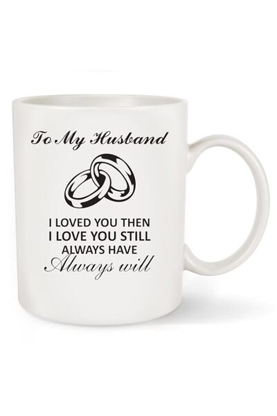 Generic فلانهيري تهدي زوجته كوب قهوة "إلى زوجي - أحبك" مثالي لعيد الميلاد وال...