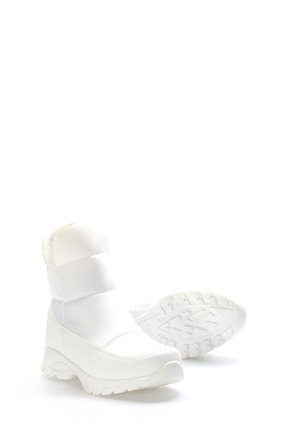 Ayakkabıhane White Comfortable Zippered Women's Outdoor Snow Boots Ah1E9301926211
