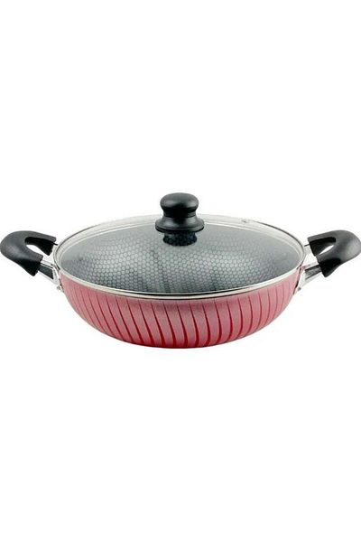 BAROLY Baroli Deep Frying Pan Tefal with Lid, Non-Stick size 26cm