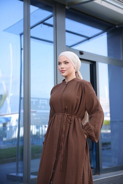 Nissra Ankanoor Shoulder Gathered Muslin Ferace Anka255102