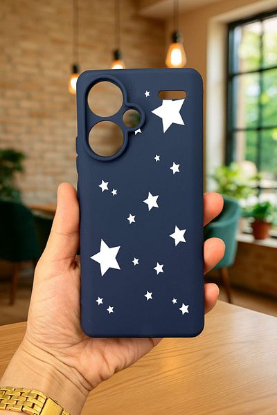 Vip Case Redmi Note 13 Pro Plus - Mini Star Patterned Silicone Shock Absorbing Classic Protected Rubber Case277