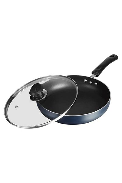Generic Vinod Zest Non Stick Deep Fry Pan with Glass Lid - 26 cm