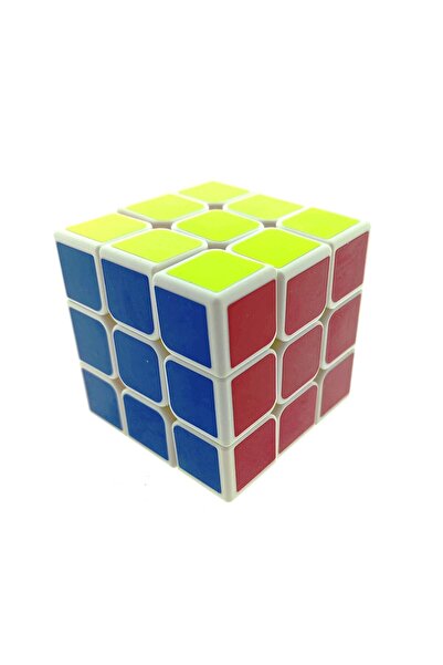 SPOR35 Çocuk Oyuncakları Beyaz Zemin Üzeri Renkli Zeka Küpü 3X3X3-6,8cm Kız E...