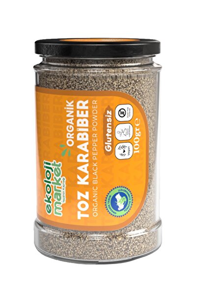 Ekoloji Market Organik Glutensiz Kavanoz Toz Karabiber 100 G