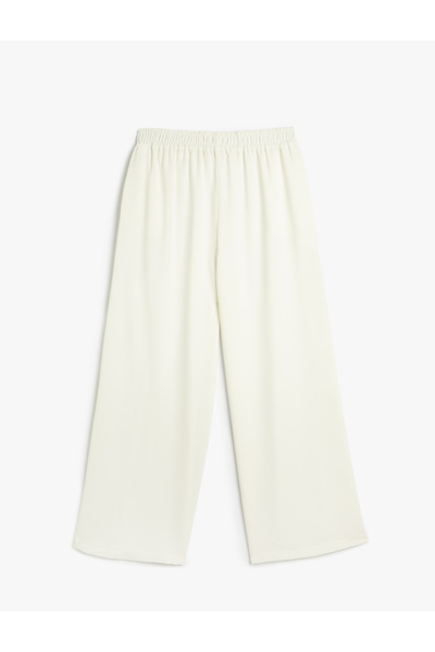 Koton Line Detail Elastic Waist Palazzo Trousers