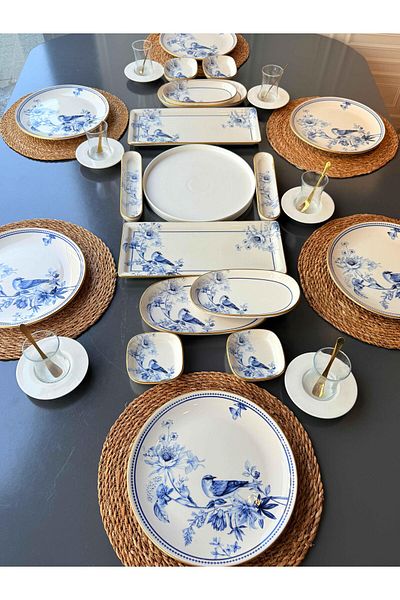 ROSSEV Breakfast Set Grandala 43 Pieces for 6 People