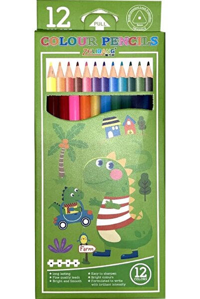 Generic DOLTRI - Set of 6 Pieces, Colorful Set of 12 Colours along with Drawing Book, Eraser, Sharpener, Geo