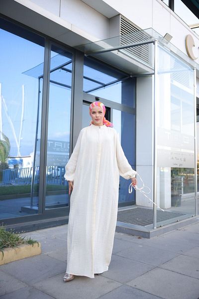Nissra Ankanoor Shoulder Gathered Muslin Ferace Anka255102