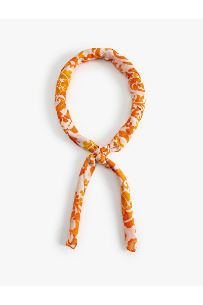 Koton Orange Women's Floral Shawl