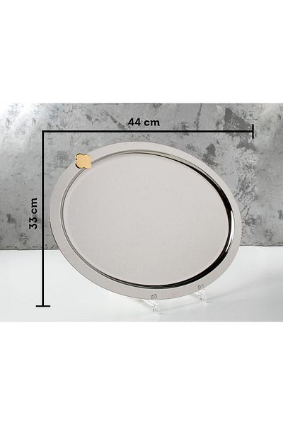 TOHFAT-AL MAIDAH Luxury Originality Oval Steel Single Nickel Gold Center