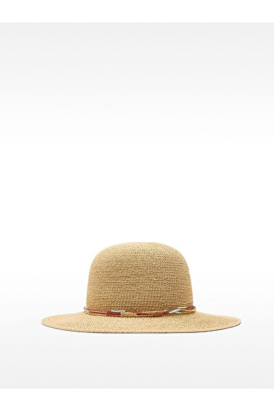 PARFOIS Boncuk Detaylı Hasır Şapka