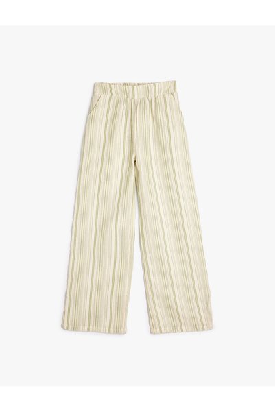 Koton Green Girl's Wide Leg Trousers