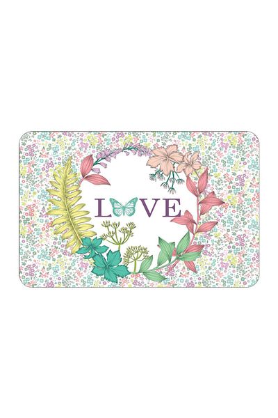 OEM Set of 4 "Love" plate holders, multicolor, 28.5 X 44 Cm