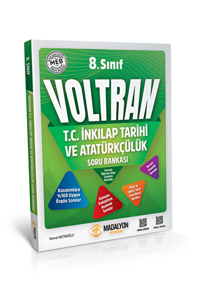 Madalyon Yayıncılık Voltran 8.Sınıf T.C İnkılap Tarihi ve Atatürkçülük Soru B...