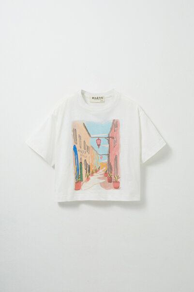 Marvy Street Printed Crop Tshirt