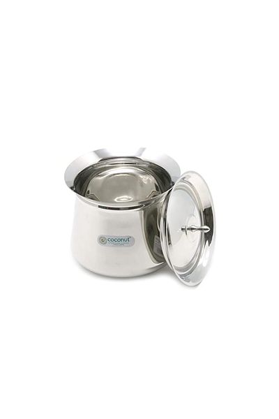 Generic Coconut Stainless Steel Handi with Lid – Heavy Duty Casserole Pot for Indian Cooking, Gas & Inducti