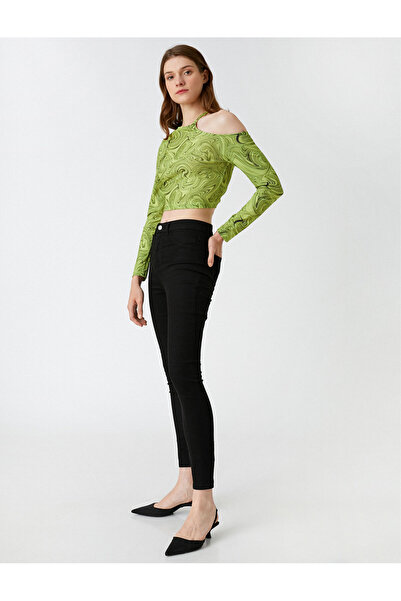 Koton Skinny Leg High Waist Denim Trousers - Carmen Jean