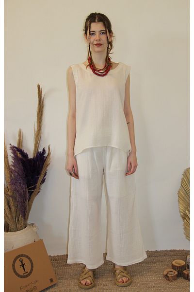 ARİNNASİDE Back Button Blouse
