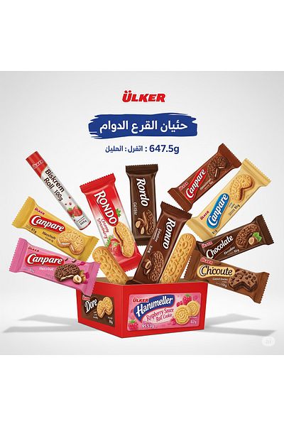 Ülker Package of Cookies and Biscuits 8 Pieces 647g – Sweet Snacks L Halal Product