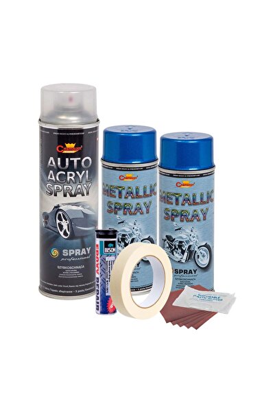 Avex Kit complet reparatie si vopsire jante culoare Albastru Metalizat, V2