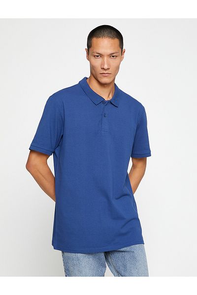 Koton Basic T-Shirt Polo Neck Buttoned Slim Fit