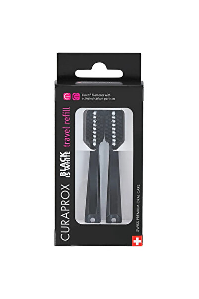 Curaprox Black is White Travel Refill İkili Paket (Travel Yedek Başlık)