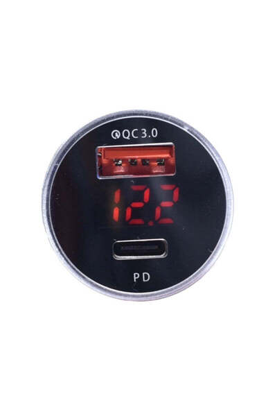 VTM Incarcator Auto Qualcom Usb 3.0 + PD-Usb tip C