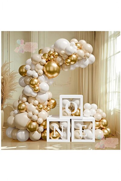 BİDOLUMUTLULUK 1 Yaş Doğum Günü Kutlama Seti One Kutulu Parti Eğlence Kutlama