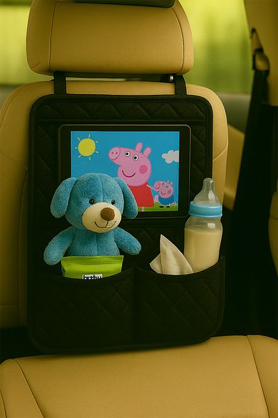 UYDEE Hand Feather Car Seat Back Organizer In-Car Tablet Holder Car Trunk Bag Car Interior Accessories