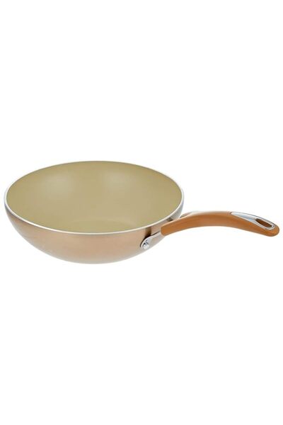 Generic مقلاة ووك عميقة غير لاصقة من ماير، 10.25 بوصة، 26 سم، بيج