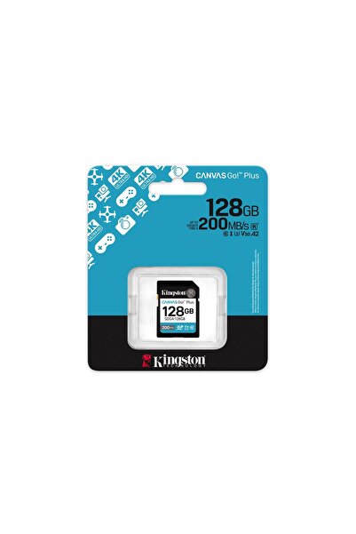 Kingston بطاقة ذاكرة Sdg4-128Gb 128Gb Sdxc Canvas Go Plus Gen4 200Mb-S C10 Uh...