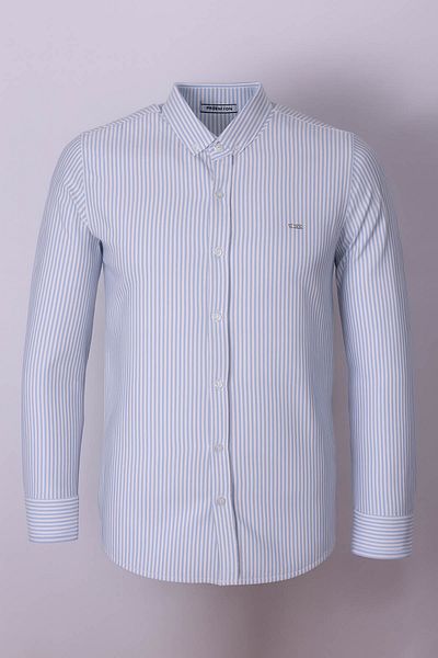 trender Long Sleeve Blue Men's Shirt 2567