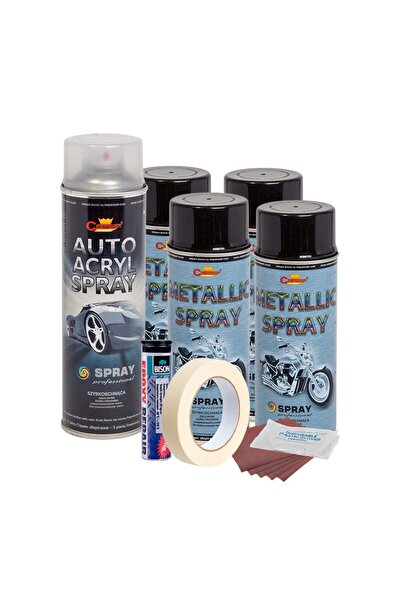 Avex Πλήρες κιτ επισκευής και βαφής ζαντών μεταλλικό μαύρο, V4