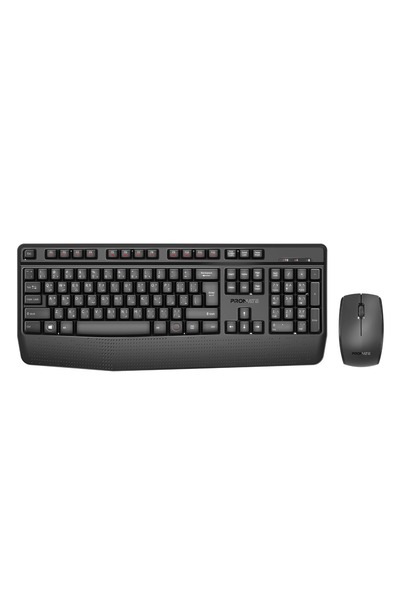 Promate Ergonomic wireless Multimedia keyborad plam resta Arabic/english