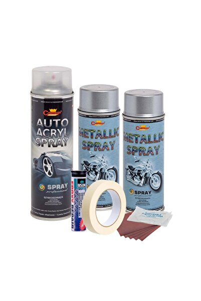 Avex Kompletní sada na opravu a lakování ráfků, metalická stříbrná, V2