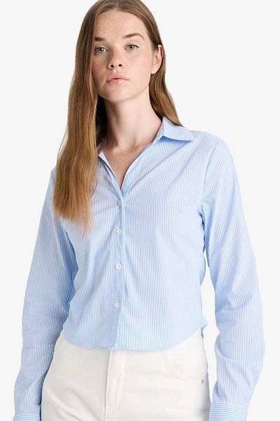 DeFacto Blue Women's Shirt D4013Ax/Be552