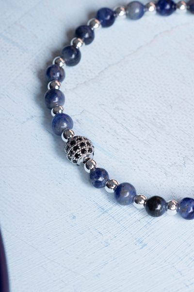 DENİZ Certified Sodalite Natural Stone Bracelet