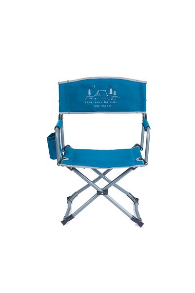 Wander Heavy-Duty Blue Folding Camping Chair - 136kg Capacity