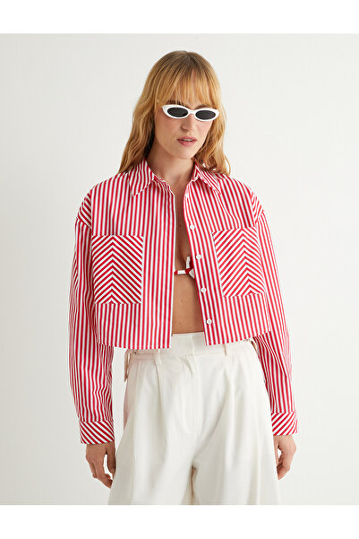 Koton Buttoned Regular Fit Crop Shirt