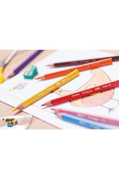 Bic Evolution Triangular Colored Pencils, 12 Colors