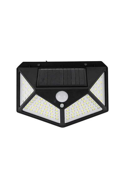 Alista Home Lampă solară cu senzor de mișcare, 100 LED-uri, 20W, IP65, neagră