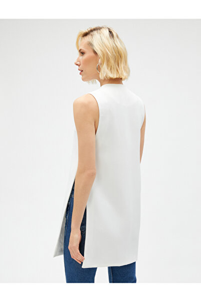 Koton Midi Vest Slit Detail One Button
