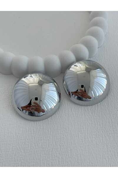 Ervalina Özel Seri Büyük Boy Yuvarlak Plaka Küpe