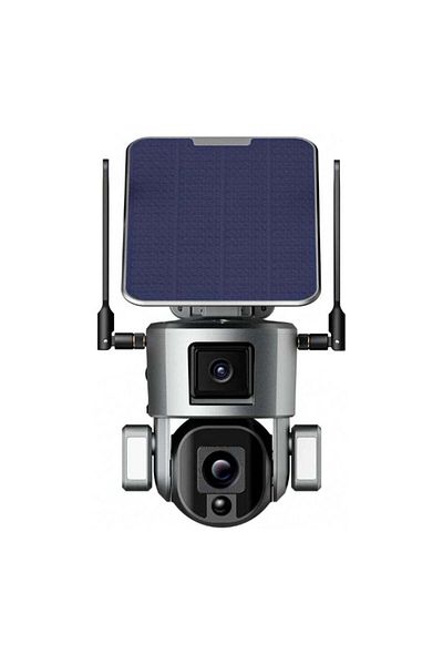 CRONY كاميرا D5 4G-4K-8MP تعمل بالطاقة الشمسية وبطارية مزدوجة الوصلة، وكاميرا مراقبة لاسلكية بدقة 8 ميجابكسل
